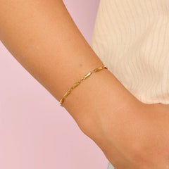 Faceted Bar Chain Bracelet
