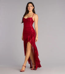 Kaia Square Halter Slit Formal Dress