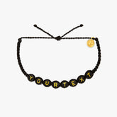 Black Alphabet Bead Bracelet