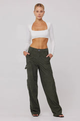 Sheveta Elsa Cargo Pant In Pine