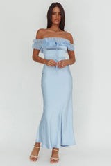 Summerfield Off-Shoulder Maxi Dress Blue