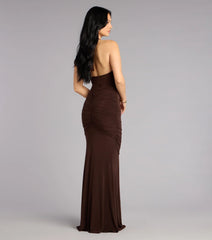 Allyssa Halter Sash Mermaid Formal Dress