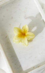 Olga Hair Clip - Flower Claw Clip In Yellow