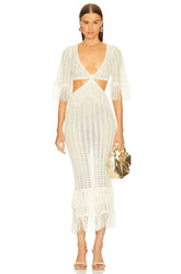 X Revolve Hanley Fringe Maxi Knit Dress