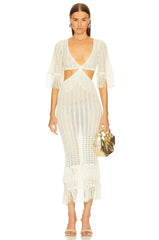 X Revolve Hanley Fringe Maxi Knit Dress
