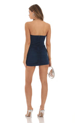 Corset Bodycon Dress in Navy