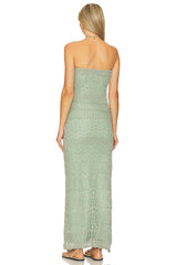 X Revolve Strapless Crochet Maxi Dress