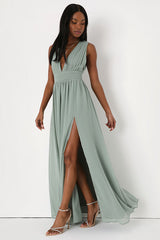 Heavenly Hues Sage Brush Maxi Dress