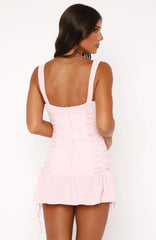 Rush In Mini Dress Baby Pink