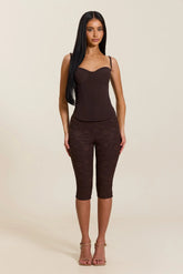 The Brielle Capri Bottoms in Brown
