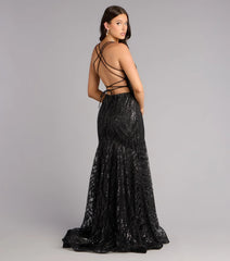 Pam Glitter Strappy Mermaid Ball Gown