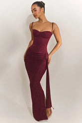 The Lexi Lace Maxi Skirt in Plum