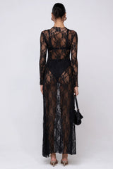 Sheveta Lyon Lace Dress In Black Lace
