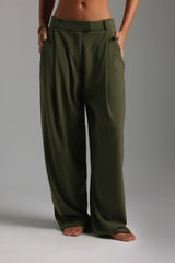 Sheveta The Ivy Wide-Leg Trousers - Cypress