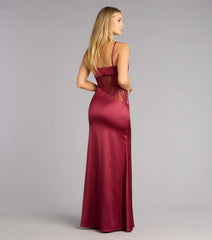 Angelica Lace Satin Mermaid Formal Dress