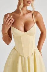 Mariella Midi Dress - Lemon