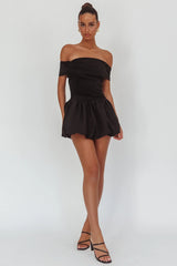 Dalayla Off-Shoulder Mini Dress Black