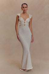 Ezra Lace Maxi Dress - Ivory