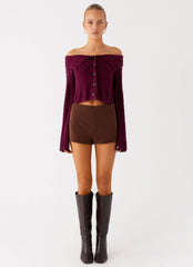 All Hours Cable Knit - Plum
