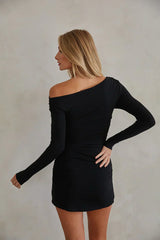 Isa Off The Shoulder Ruched Mini Dress