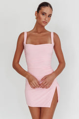 Won'T Bite Backless Mini Dress Pink