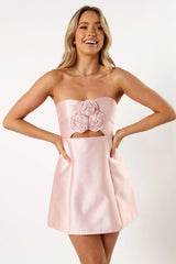 Te Amo Strapless Mini Dress - Baby Pink