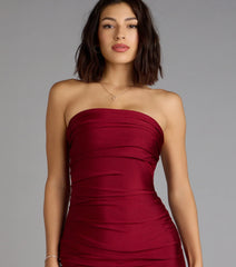 Instant Confidence Ruched Mini Tube Dress