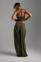 Sheveta The Ivy Wide-Leg Trousers - Cypress