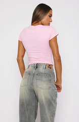 Start To Wonder Baby Tee Baby Pink